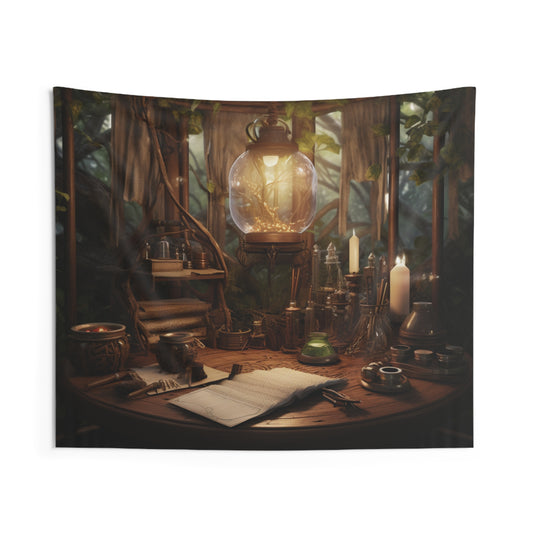 Wall Tapestries - Elven spell potion station - wizard
