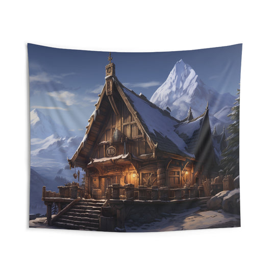 Immersive Tavern in the mountains - Wall Tapestry - Nord