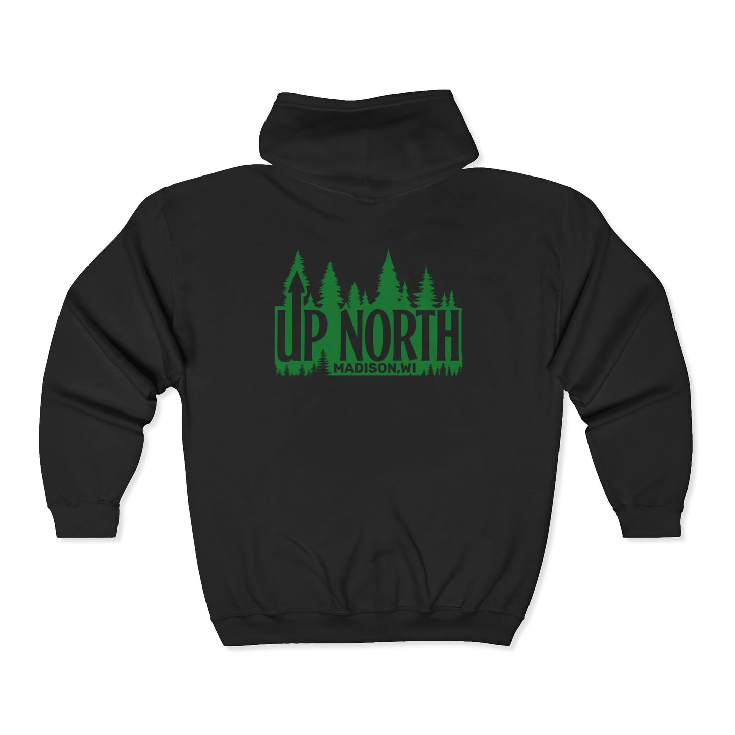 Up North Forest Zip Hoodie, Cozy Outdoor Apparel, Camping Gear, Nature Lover Gift, Fall Fashion, Unisex Sweatshirt