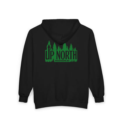Up North Forest Zip Hoodie, Cozy Outdoor Apparel, Camping Gear, Nature Lover Gift, Fall Fashion, Unisex Sweatshirt
