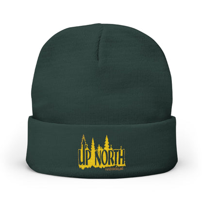 Up North Embroidered Beanie – Yellow/Gold Logo