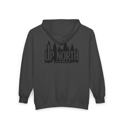 Up North Forest Zip Hoodie, Cozy Outdoor Apparel, Camping Gear, Nature Lover Gift, Fall Fashion, Unisex Sweatshirt