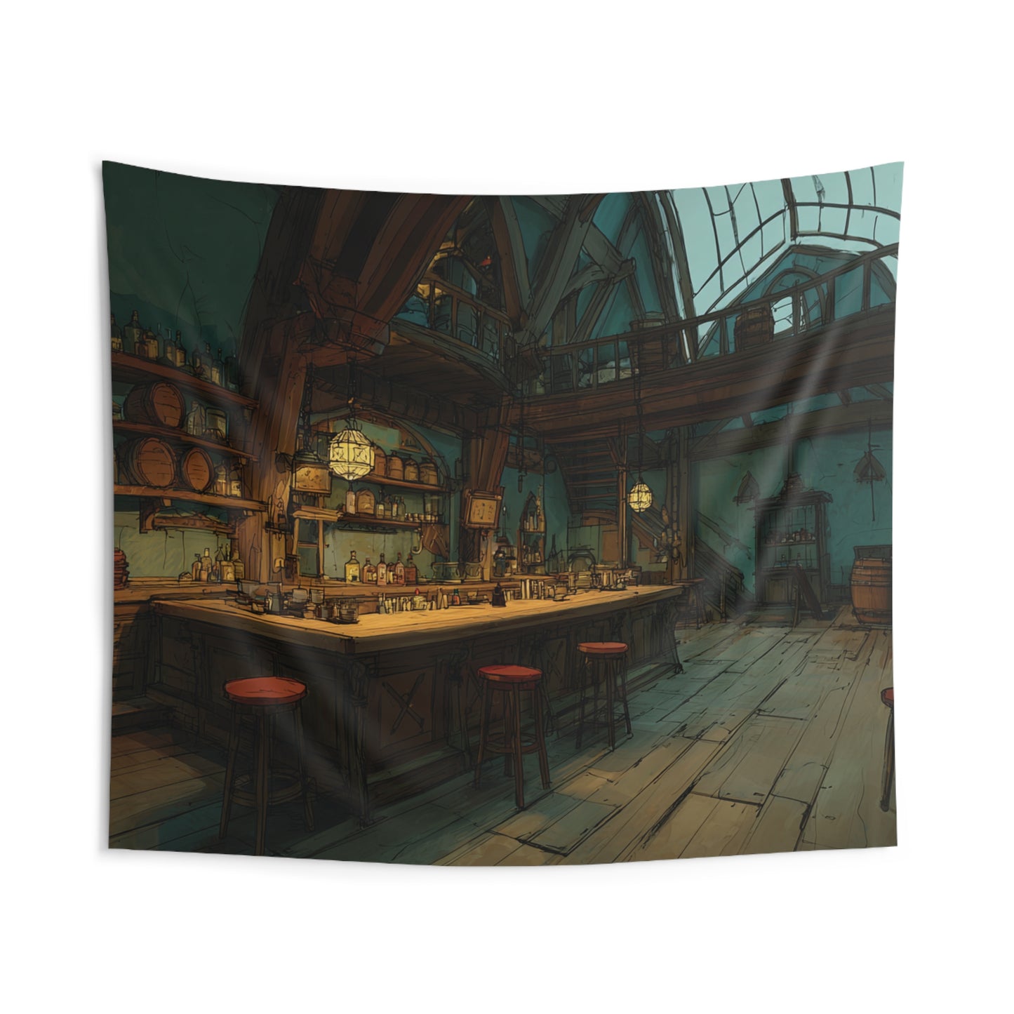 Alcohmy Tavern Bar Wall Tapestry