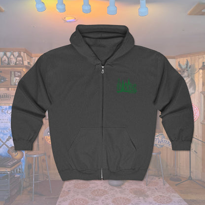 Up North Forest Zip Hoodie, Cozy Outdoor Apparel, Camping Gear, Nature Lover Gift, Fall Fashion, Unisex Sweatshirt