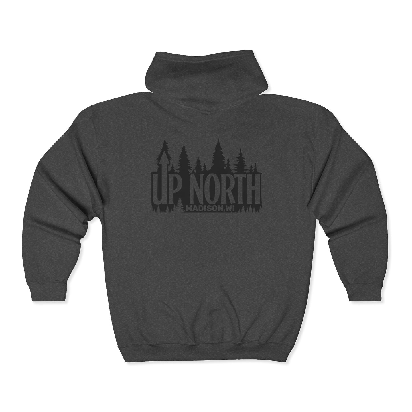 Up North Forest Zip Hoodie, Cozy Outdoor Apparel, Camping Gear, Nature Lover Gift, Fall Fashion, Unisex Sweatshirt