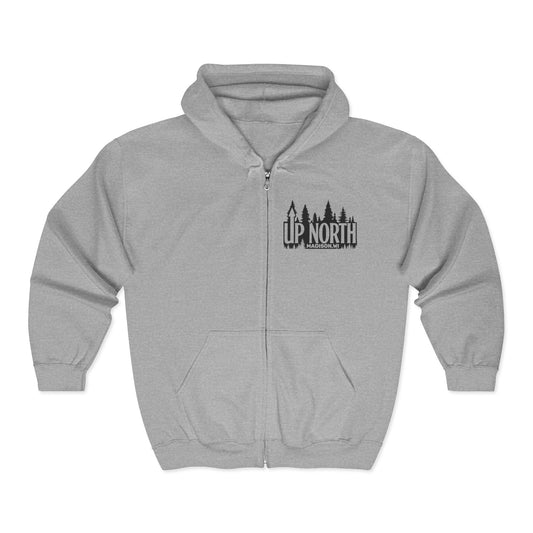 Up North Forest Zip Hoodie, Cozy Outdoor Apparel, Camping Gear, Nature Lover Gift, Fall Fashion, Unisex Sweatshirt