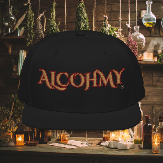 Alcohmist Snapback, Black, AltStyL - Alcohol & Alchemy - Bartender, Mixologist, Alchemist
