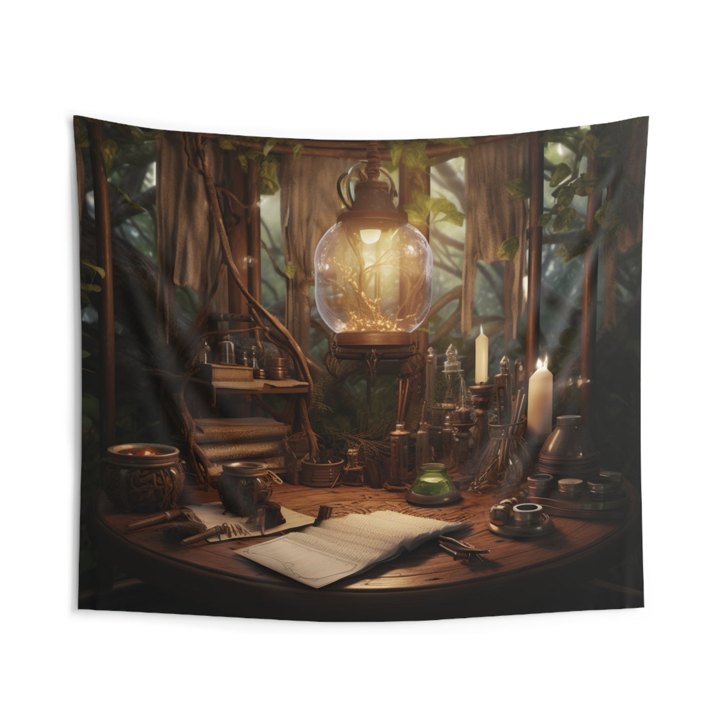 Wall Tapestries - Elven spell potion station - wizard